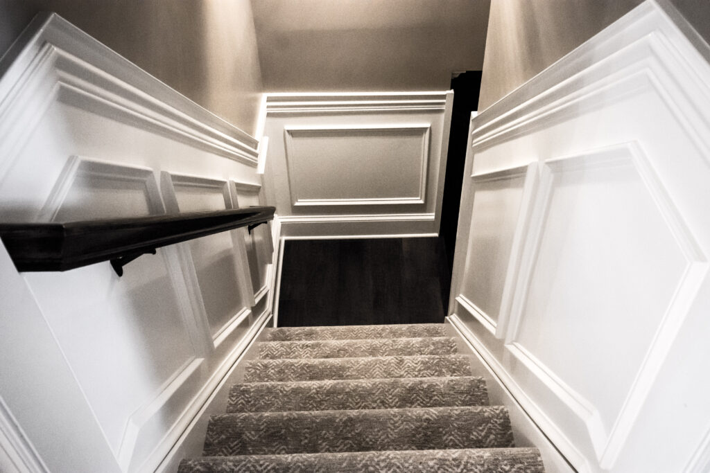 basement stairway mouldings