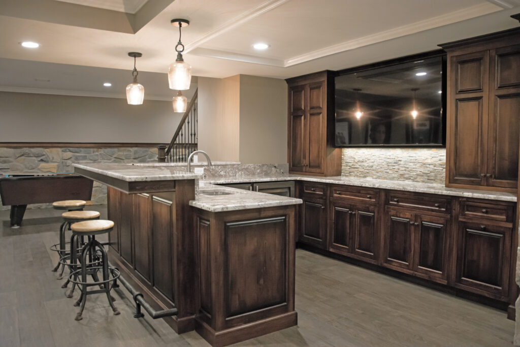 dark basement bar